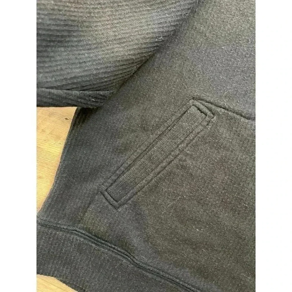 Toes On The Nose Men's Sweater Quarter Zip Pullover Black Ribbed L Surf - Picture 6 of 11